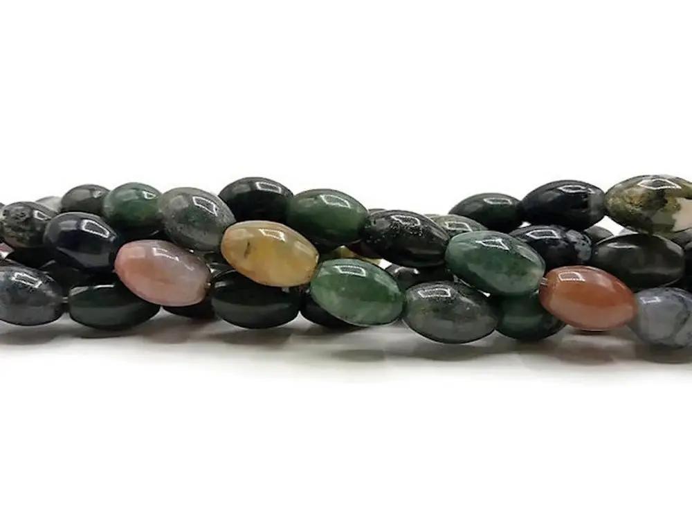 Agate indienne - Ovale 12 x 8 mm - 15/30 Perles Les Précieuses Perles