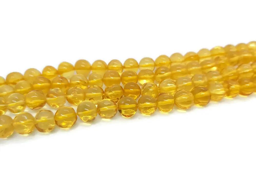 Ambre naturel - irrégulier 6 mm (Trou 0,5mm )- 3/6 Perles Les Précieuses Perles