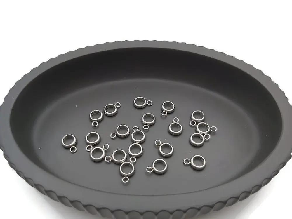 Bélière anneau 7 mm inox - Lot de 10/20 Les Précieuses Perles