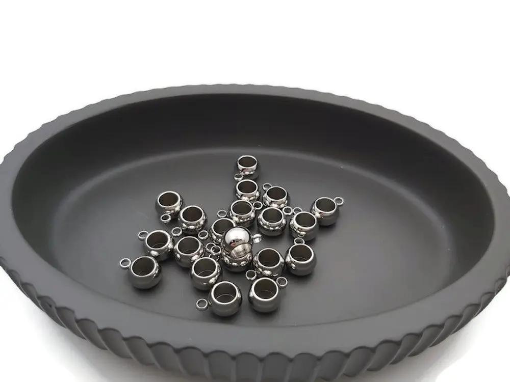 Bélière ronde inox - 8 mm - Lot de 10/20 Les Précieuses Perles
