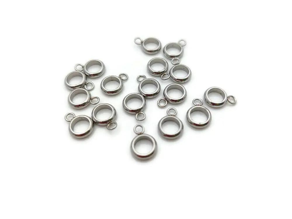 Bélière anneau 7 mm inox - Lot de 10/20 Les Précieuses Perles