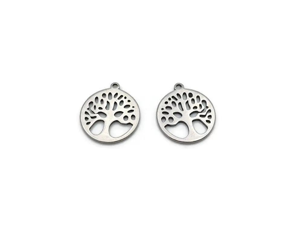 Breloque arbre de vie inox - Lot de 10/20 Les Précieuses Perles