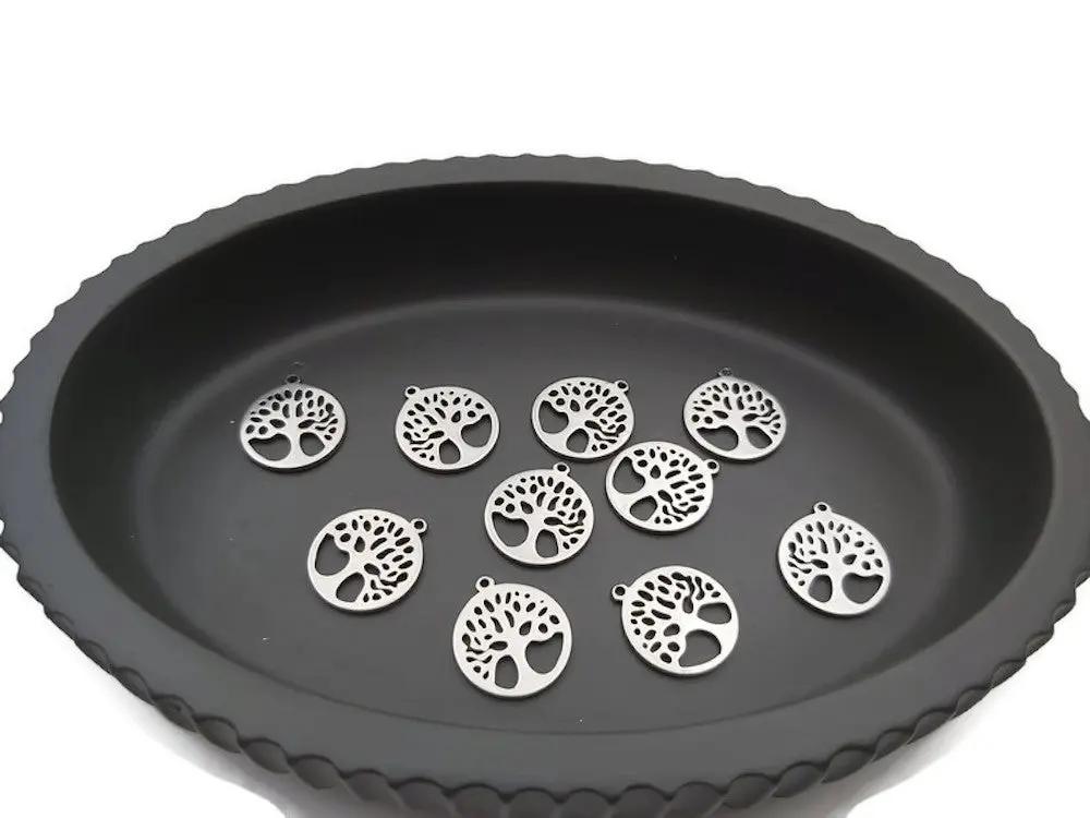 Breloque arbre de vie inox - Lot de 10/20 Les Précieuses Perles