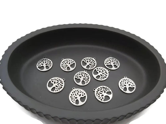 Breloque arbre de vie inox - Lot de 10/20 Les Précieuses Perles