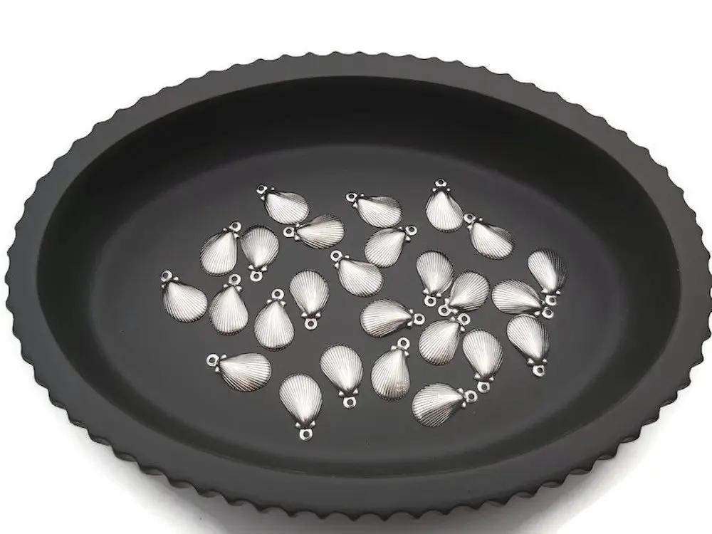 Breloque coquillage inox - lot de 20/40 Les Précieuses Perles