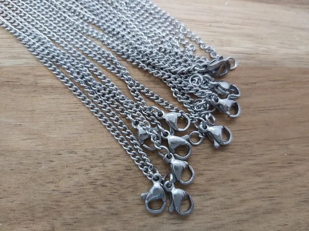 Chaîne collier inox - 45 cm - Lot de 10 Les Précieuses Perles