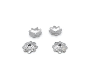 Coupelles pétales 7 x 1,5 mm - Inox Les Précieuses Perles
