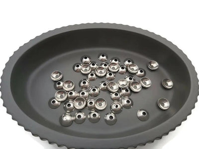 Coupelles pour perles de 8 mm inox - 50 pièces Les Précieuses Perles