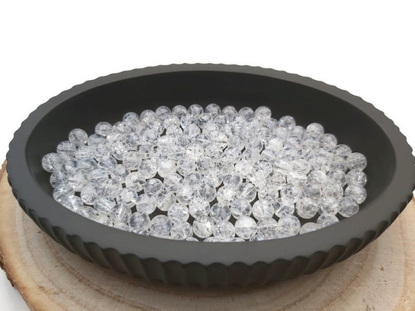 Cristal de Roche craquelé - 6 mm - 30/60 Perles