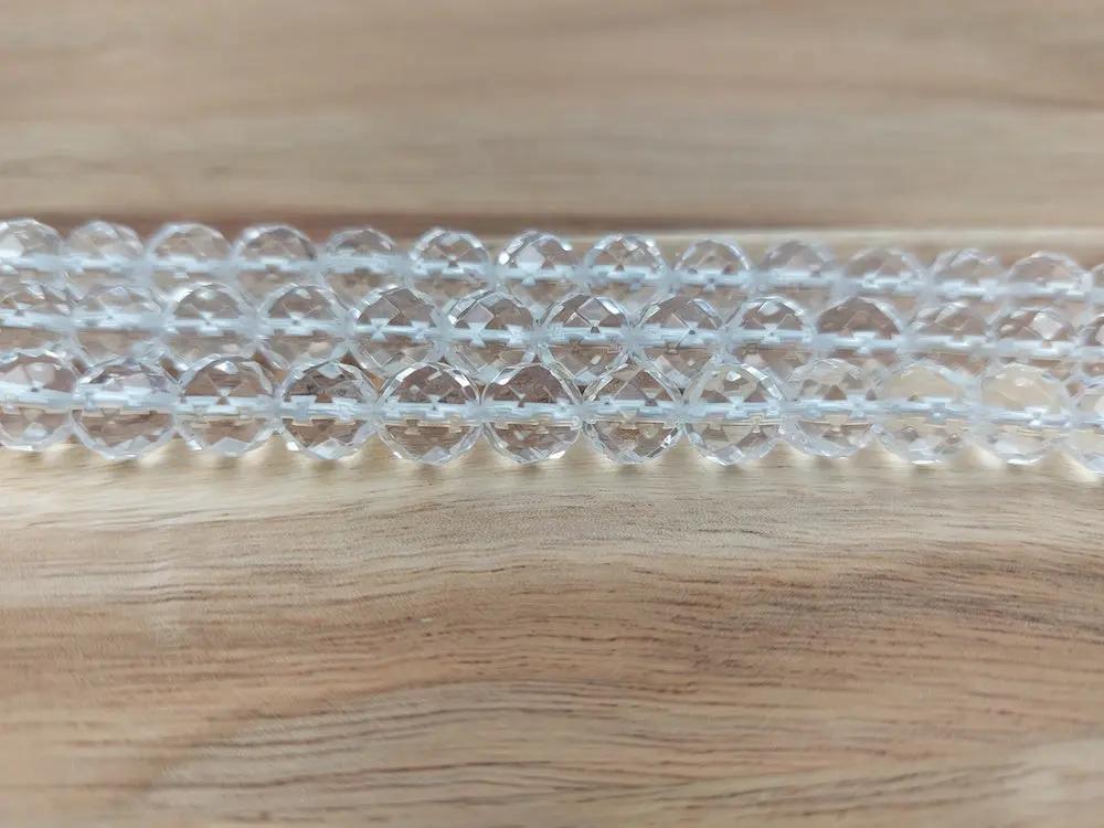 Cristal de roche à facettes - 8 mm - 10/20 Perles Les Précieuses Perles