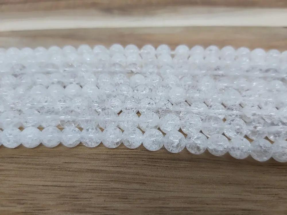 Cristal de Roche craquelé - 5,8 mm - 30/60 Perles Les Précieuses Perles