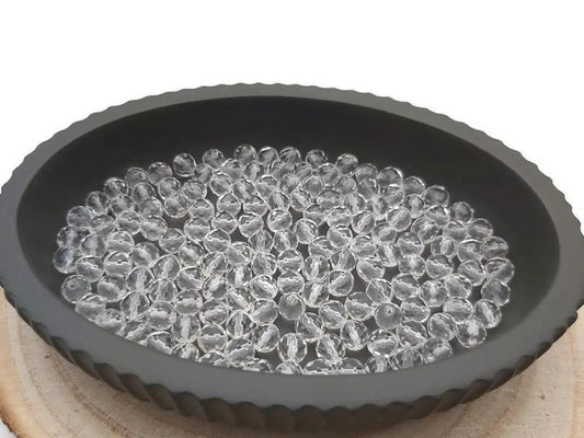 Cristal de roche à facettes - 6 mm - 30/60 Perles Les Précieuses Perles