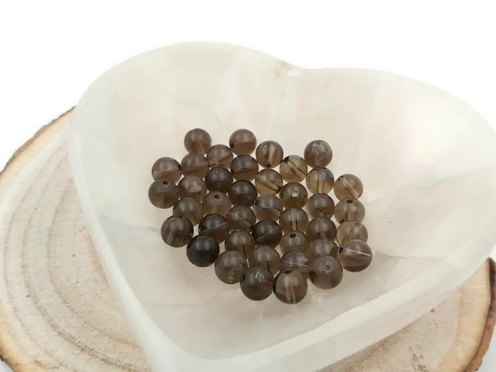 Cristal de roche - Quartz fumé - 8 mm - 20/40 Perles Les Précieuses Perles