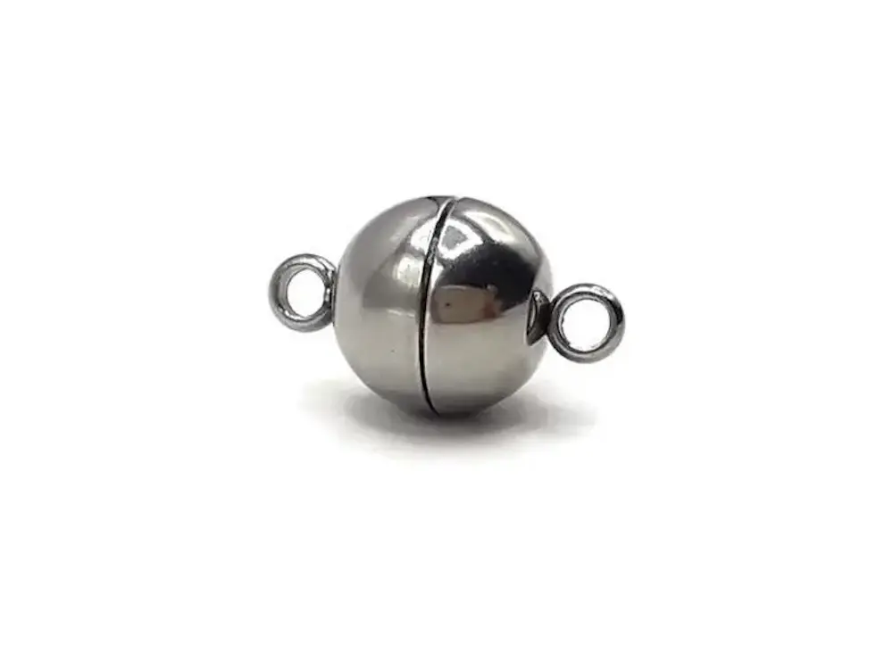 Fermoirs inox magnétiques ronds - Lot de 5 Les Précieuses Perles