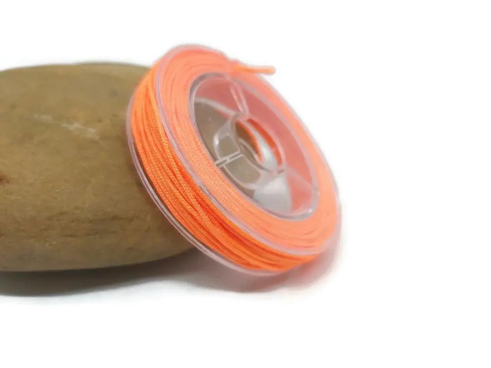 Fil nylon orange 0,8 mm Les Précieuses Perles