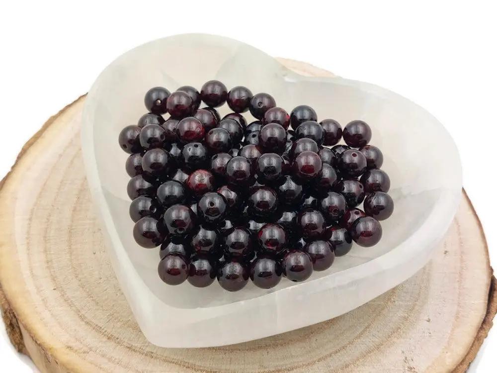 Grenat grade A - 8 mm - 10/20 Perles Les Précieuses Perles