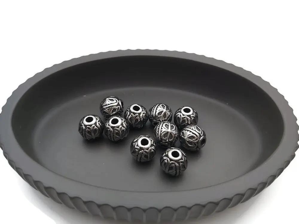 Perle décorative inox - 10 mm Les Précieuses Perles