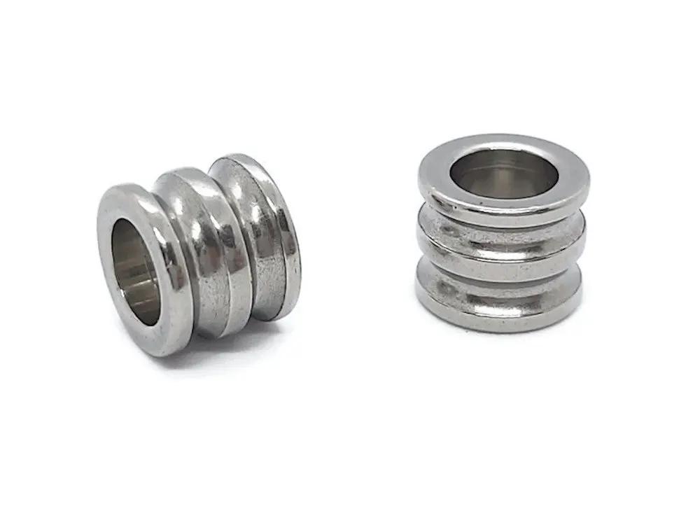 Perles décoratives colonnes inox - 10 x 8 mm Les Précieuses Perles