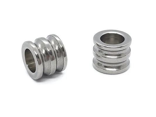 Perles décoratives colonnes inox - 10 x 8 mm Les Précieuses Perles