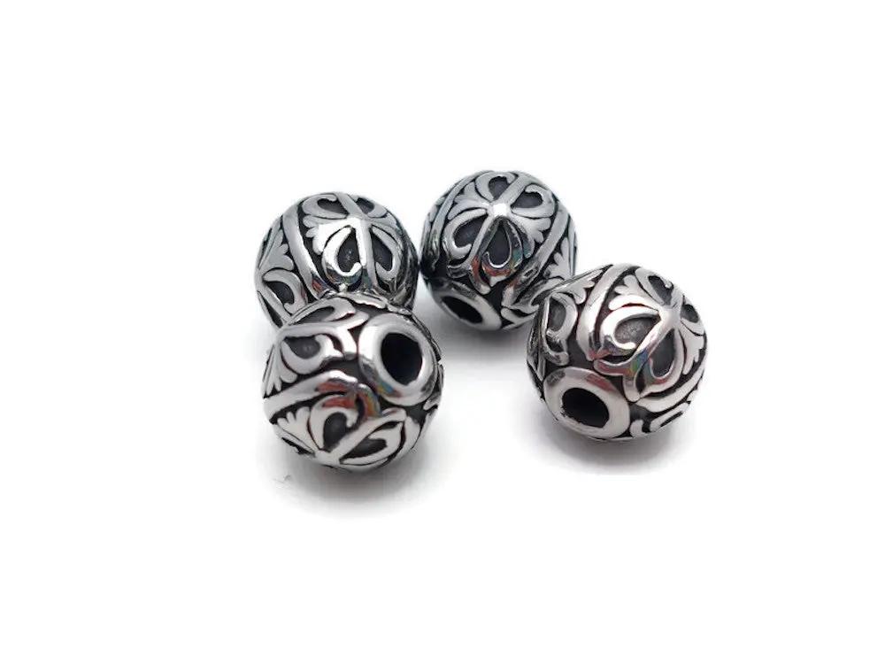 Perle décorative inox - 10 mm Les Précieuses Perles