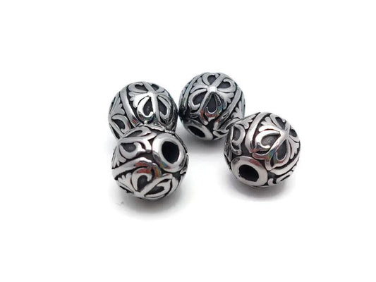 Perle décorative inox - 10 mm Les Précieuses Perles