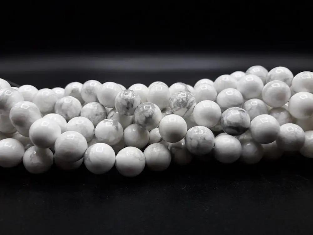 Howlite blanche - 10 mm - 20 Perles Les Précieuses Perles