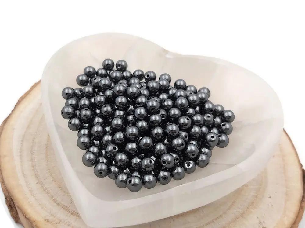 Hématite noire synthétique - 6 mm - 60 Perles Les Précieuses Perles