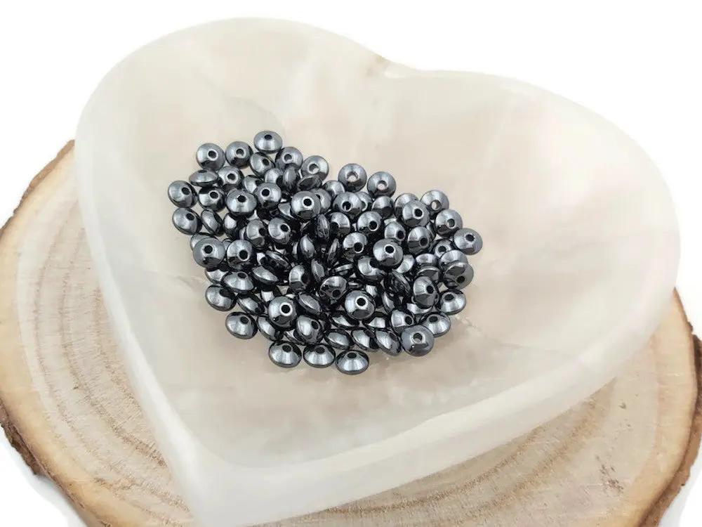 Hématite synthétique - Rondelles de 6 x 2 mm - 60/120 Perles Les Précieuses Perles