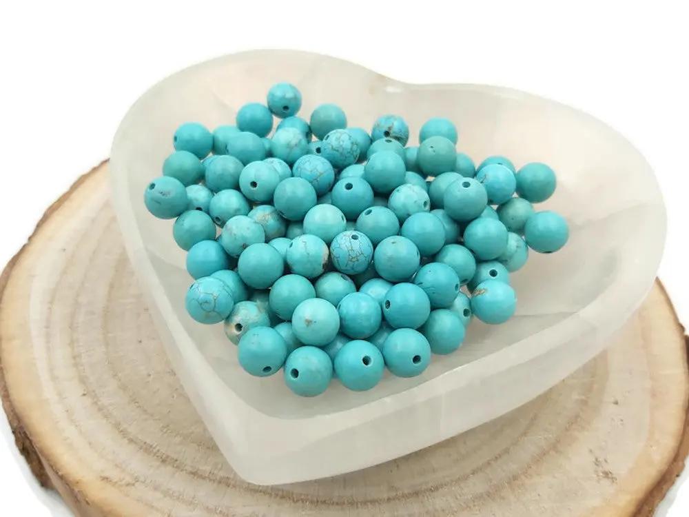 Howlite turquoise - 8 mm - 20/40 Perles Les Précieuses Perles