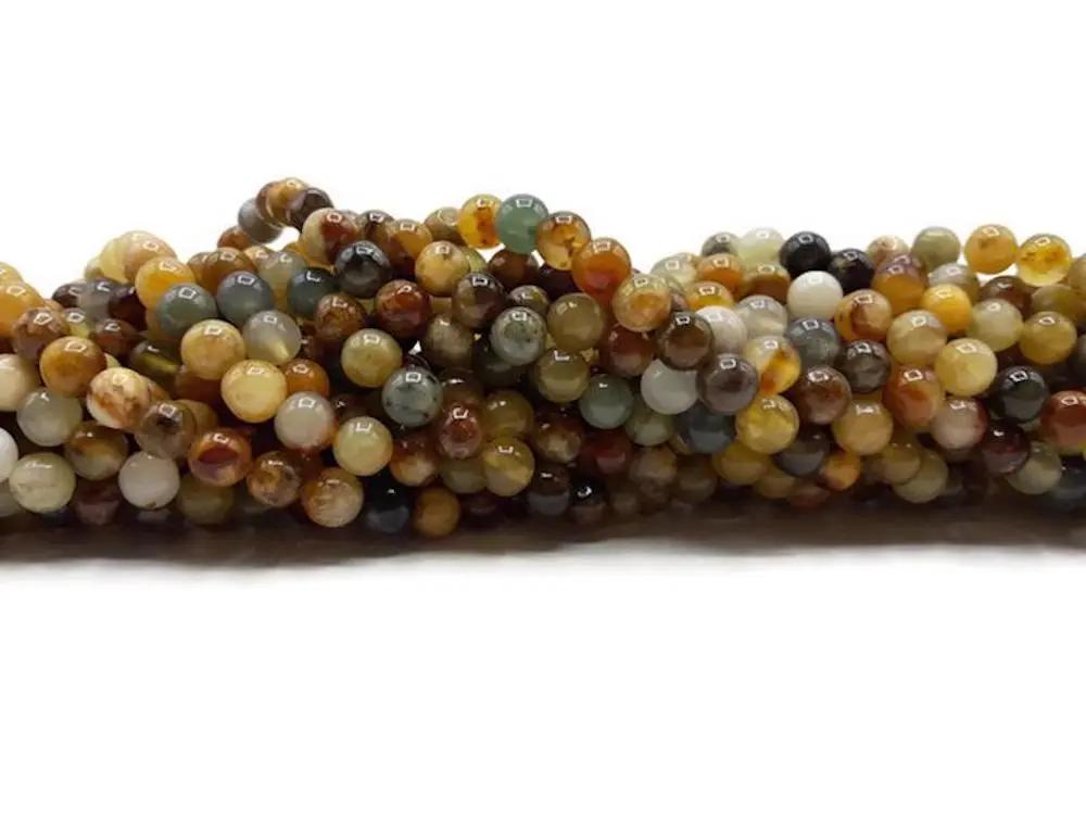 Jade marron - 6 mm - 30/60 Perles Les Précieuses Perles