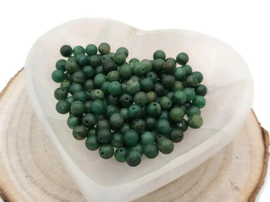 Jade Africain vert - 6 mm - 30/60 Perles Les Précieuses Perles