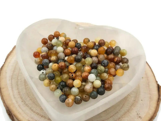 Jade marron - 6 mm - 30/60 Perles Les Précieuses Perles