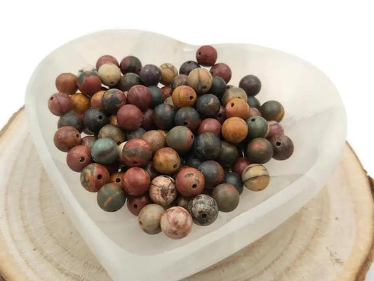 Jaspe Picasso - 8 mm - 20/40 Perles Les Précieuses Perles