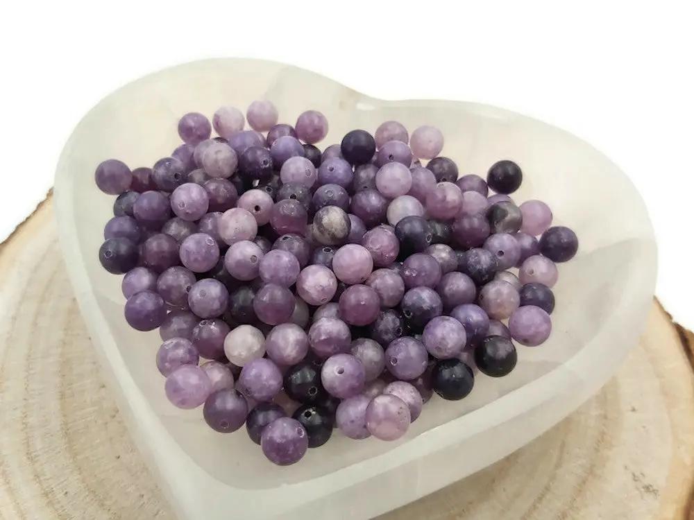 Lépidolite  - 6 mm - 30/60 Perles Les Précieuses Perles