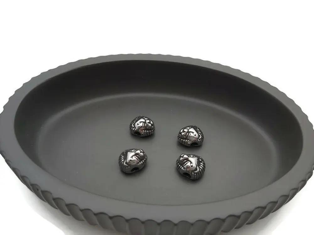 Perle décorative Tête de lion inox Les Précieuses Perles