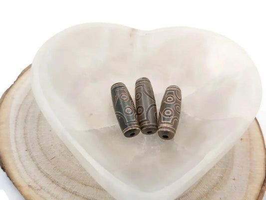 Agate - DZI Tibétaine 7 œil Les Précieuses Perles