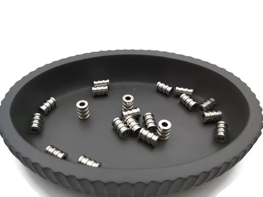 Perles tubes inox - 9 x 6 mm - 10/20 Perles Les Précieuses Perles