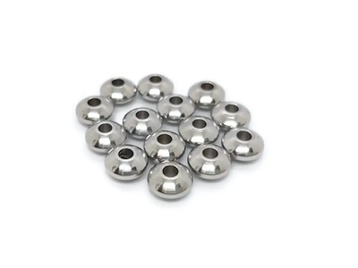 Perles rondelles inox - 6 x 3 mm - Lot de 20 Les Précieuses Perles