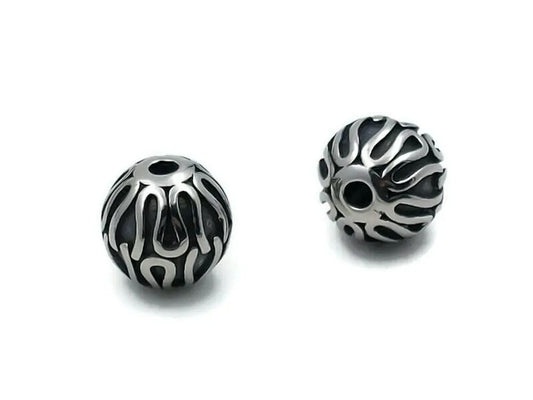 Perle décorative inox - 9,5 mm Les Précieuses Perles