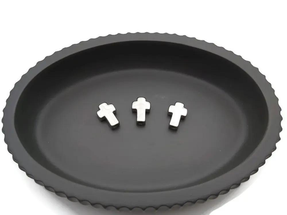 Perle décorative croix inox Les Précieuses Perles