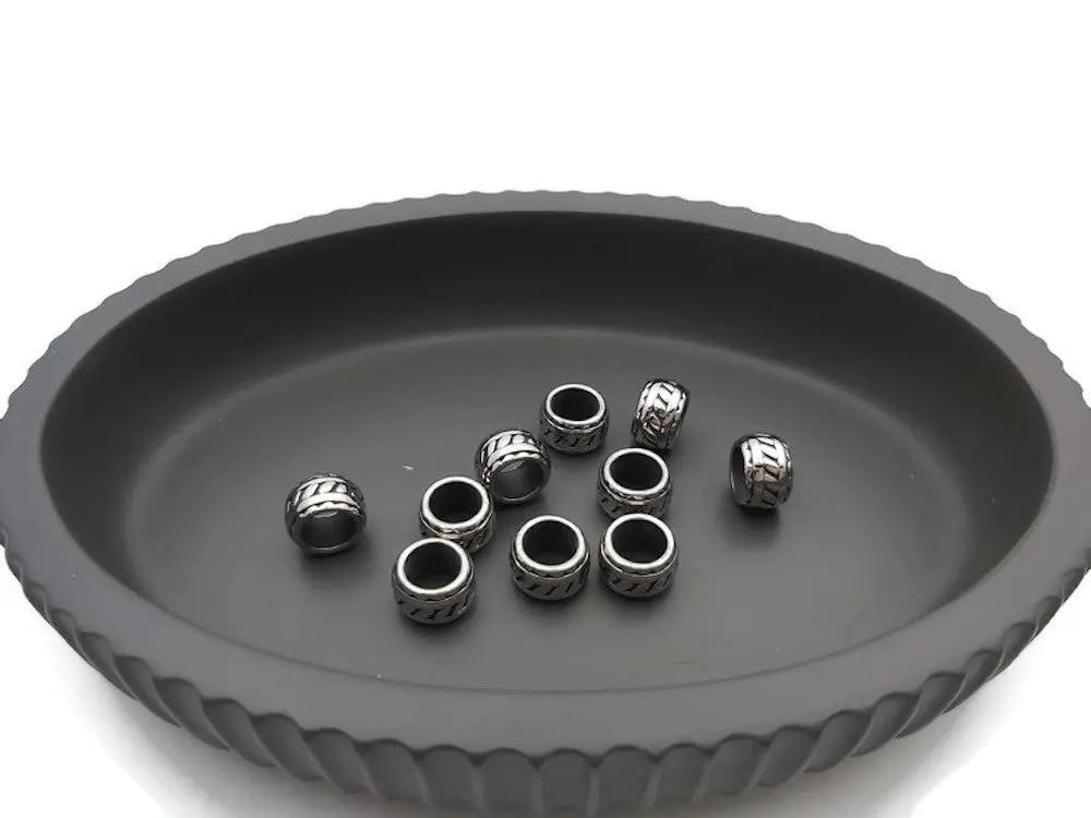 Perle décorative inox 9 x 6 mm Les Précieuses Perles