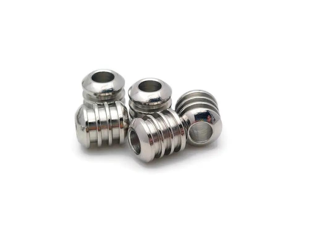 Perles séparateurs colonnes inox - 6 x 7 mm - Lot de 10 Les Précieuses Perles