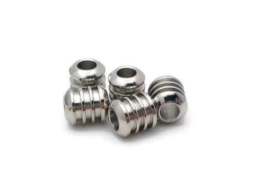Perles séparateurs colonnes inox - 6 x 7 mm - Lot de 10 Les Précieuses Perles