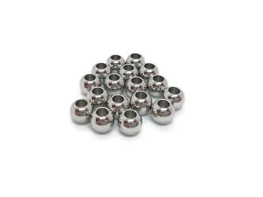 Perles intercalaires inox 6 x 4,5 mm - Lot de 40 Les Précieuses Perles