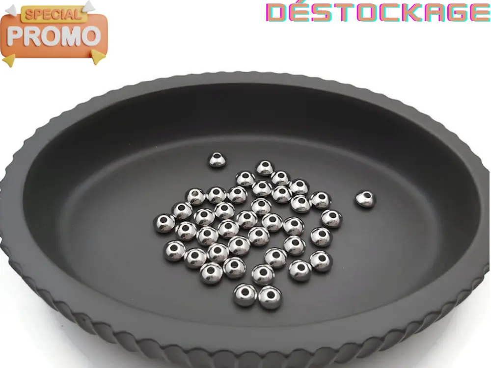 Perles rondelles inox - 6 x 3 mm - Lot de 20 Les Précieuses Perles