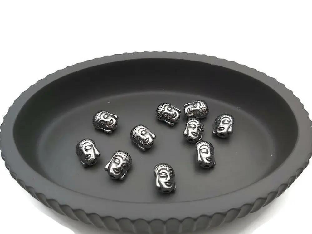 Perle tête de Bouddha inox Les Précieuses Perles