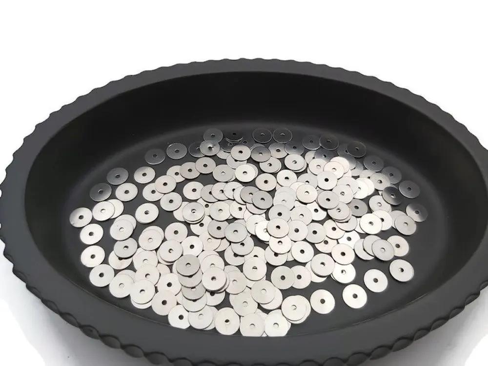 Perles Heishi inox - 6 x 0,3 mm - 200 Perles Les Précieuses Perles