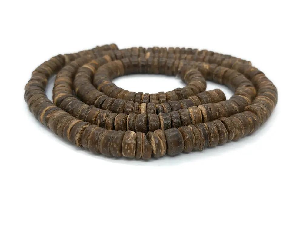 Noix de coco - Rondelles de 8 mm - 100 Perles Les Précieuses Perles