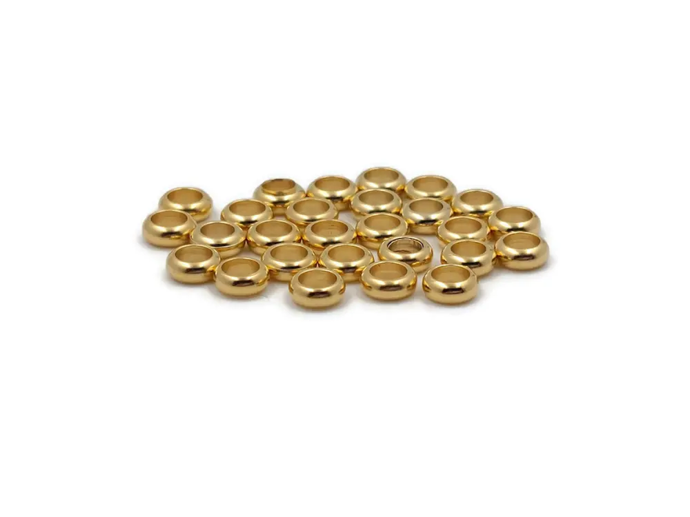 Rondelles séparateurs 5 x 2 mm inox doré - 10/20 Pièces Les Précieuses Perles