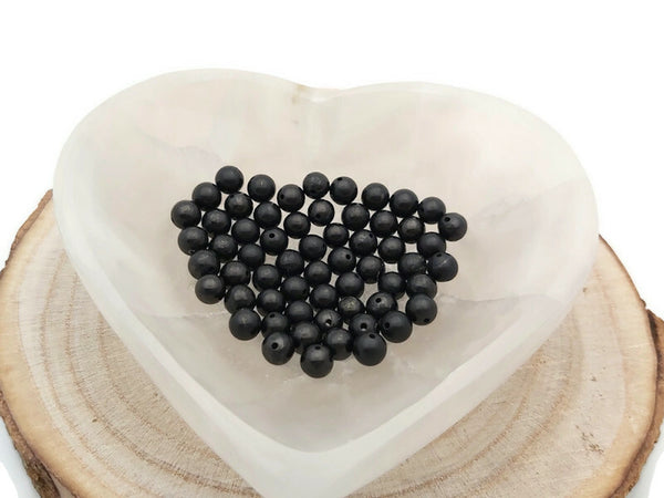 Shungite - 6 mm - 30 Perles